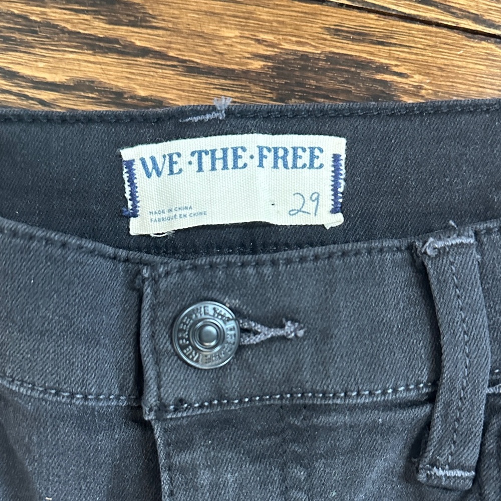 Free People Black Lace Flare Jeans - Picture 3 of 4